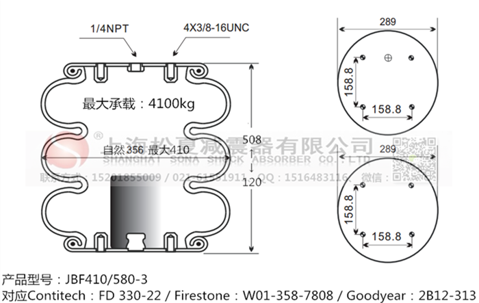 JBF410/580-3橡膠<a href='http://m.newtonghua.com.cn/' target='_blank'><u>空氣彈簧</u></a>